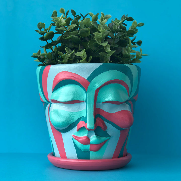 Blue Head Pot