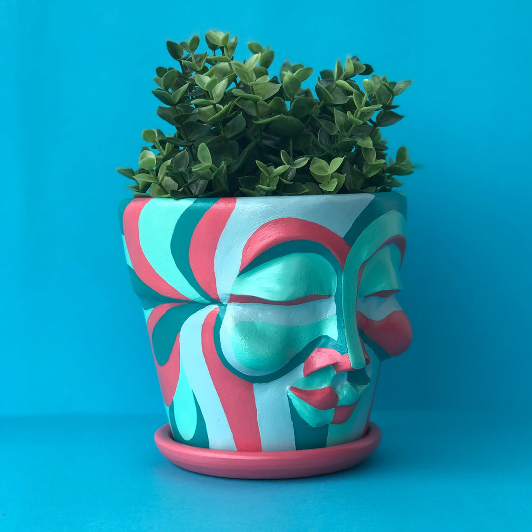 Blue Head Pot