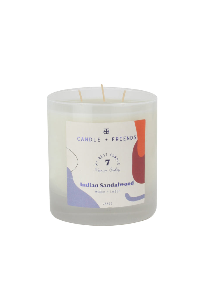 No.7 Indian Sandalwood Glass Candle