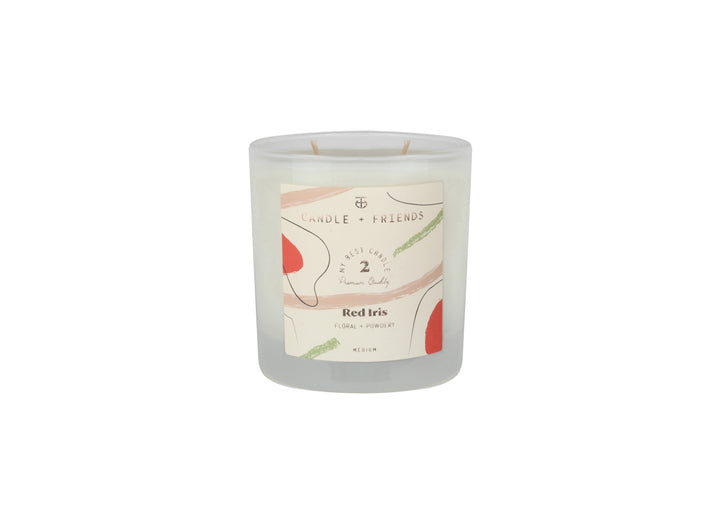 No.2 Red Iris Glass Candle