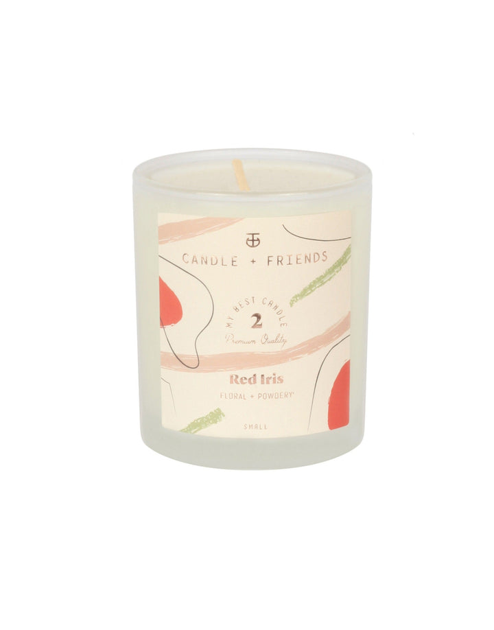 No.2 Red Iris Glass Candle