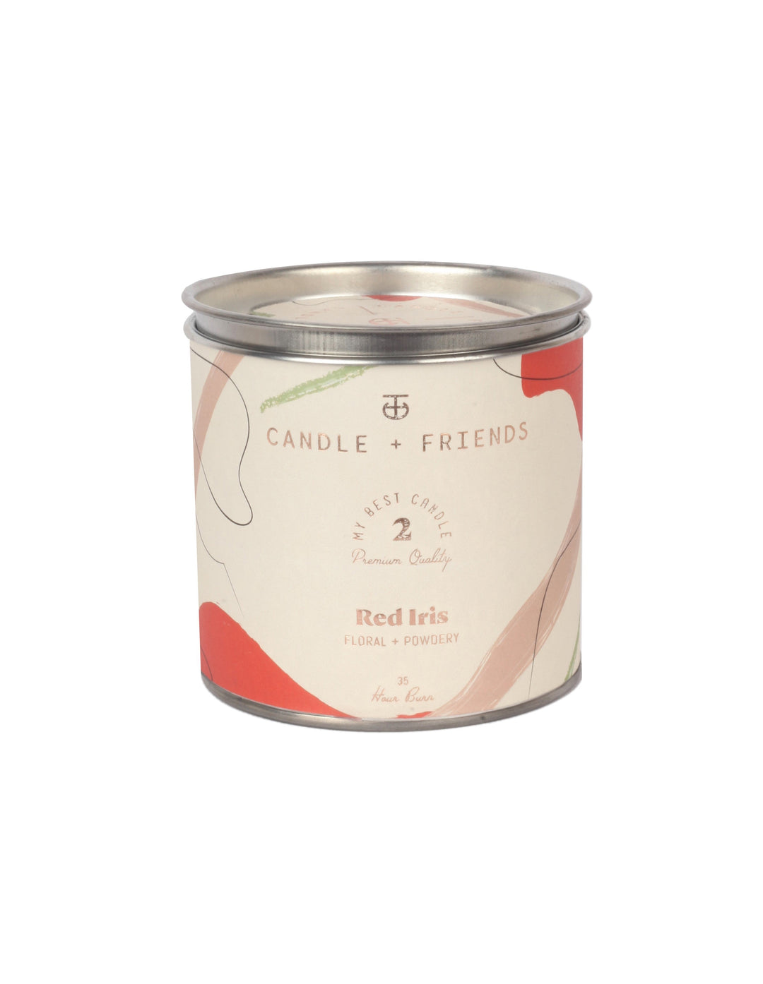 No.2 Red Iris Tin Candle