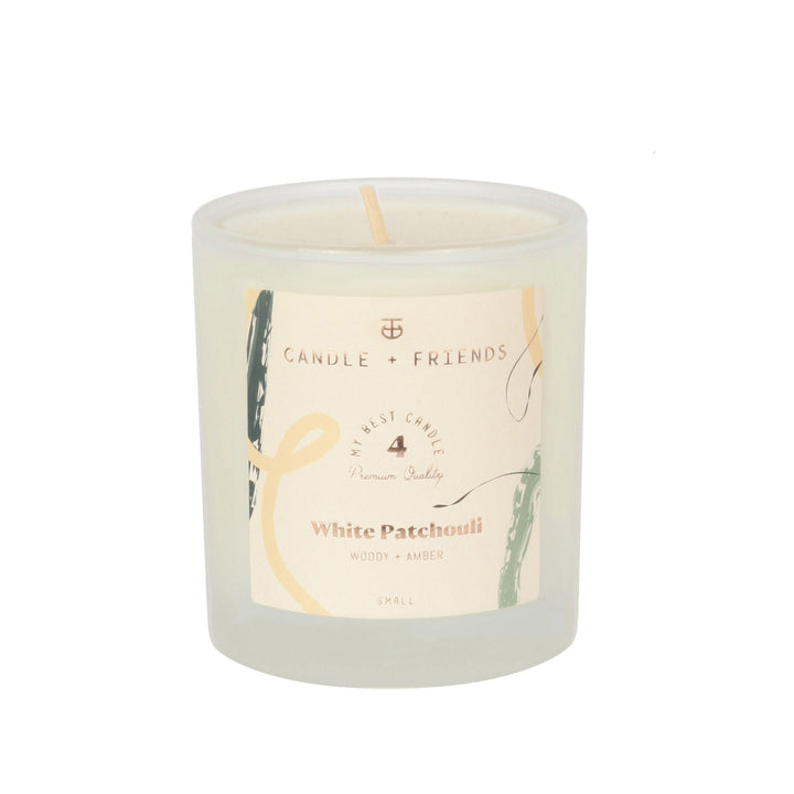 No.4 White Patchouli Glass Candle