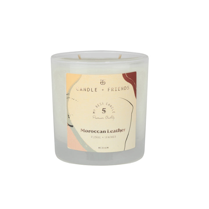 No.5 Moroccan Leather Glass Candle