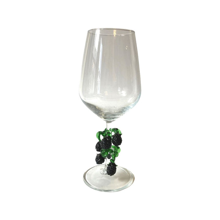 Blackberry Handmade Glass Design Wine Glass