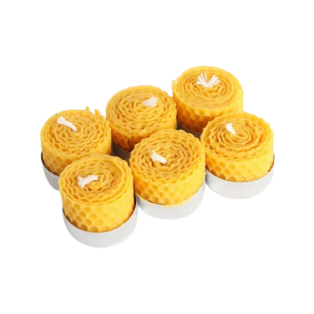 Natural Beeswax Tealight (6 pcs)