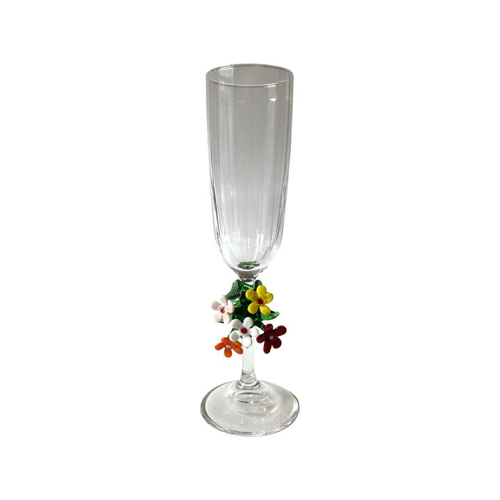 Floral Champagne Glass