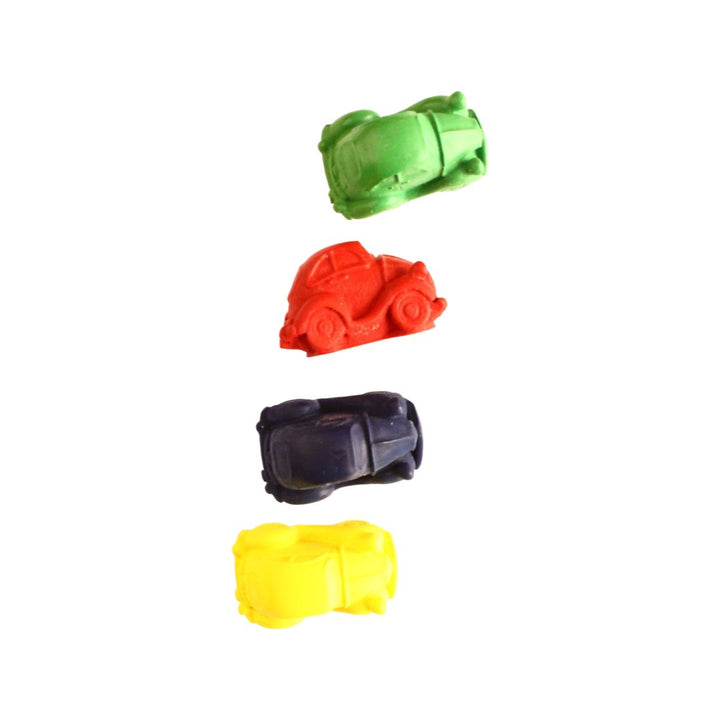 4 Piece Car Figured Wax Pastel Set