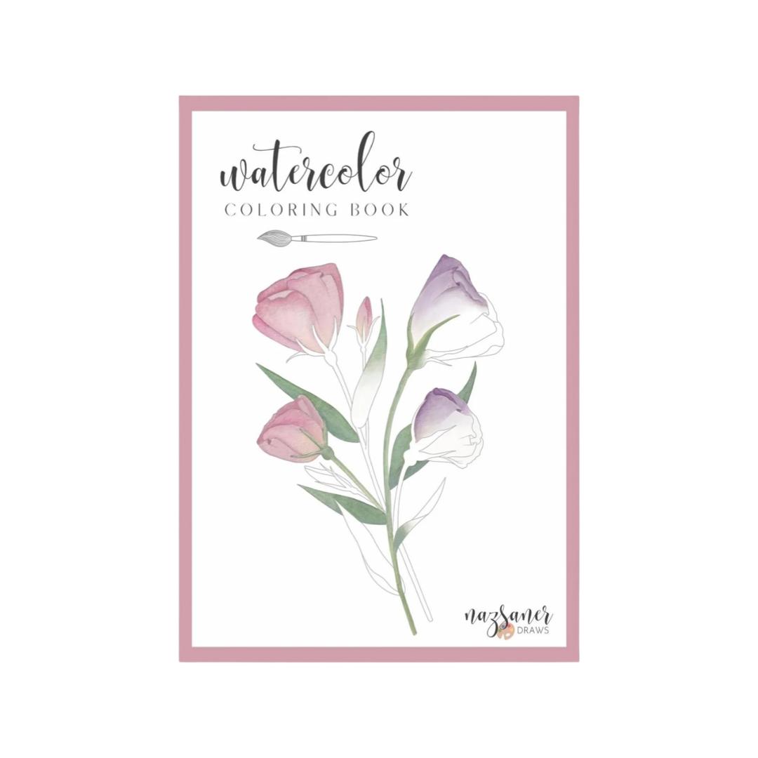 Watercolor Coloring Book Floral