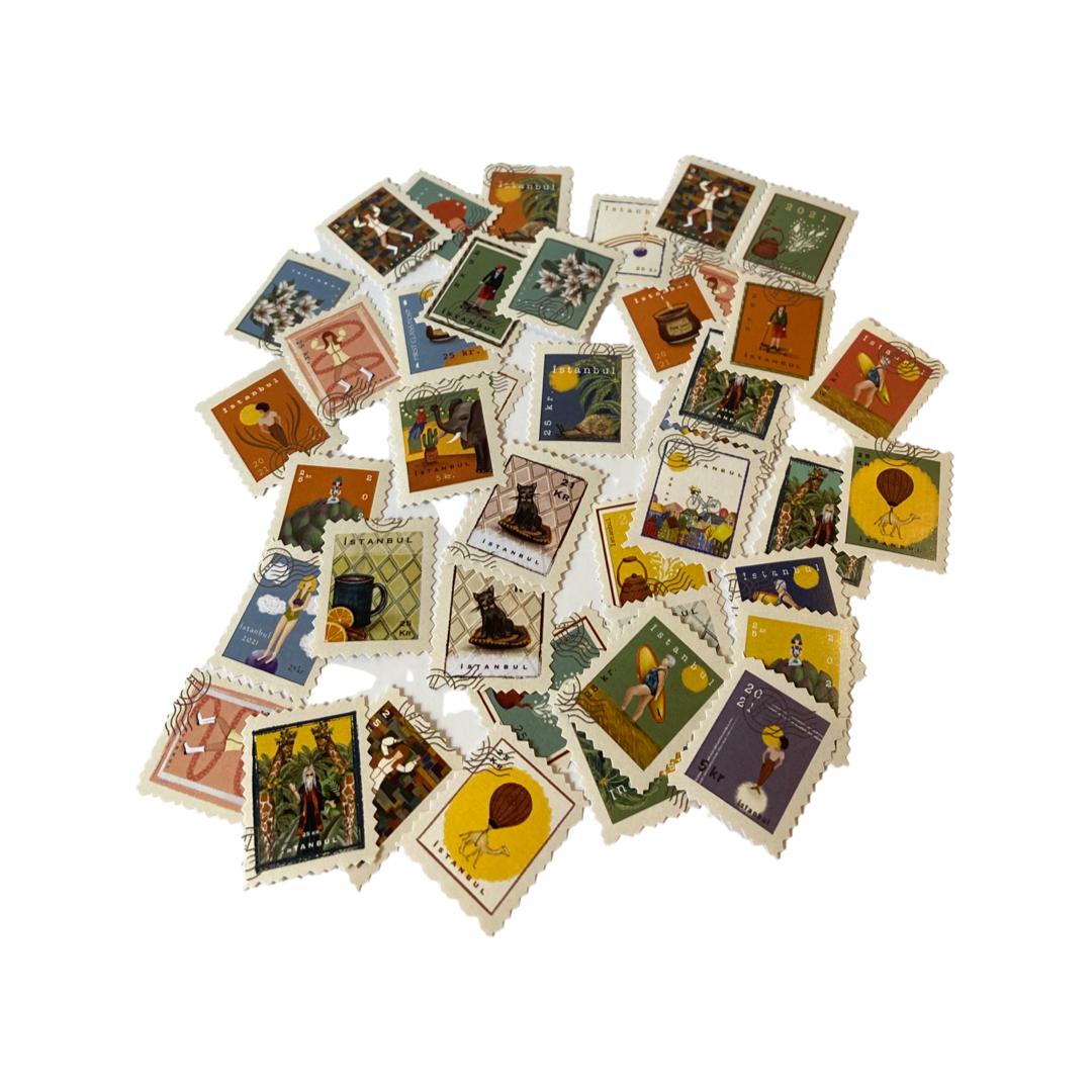 Nostalgic Stamp Sticker Set