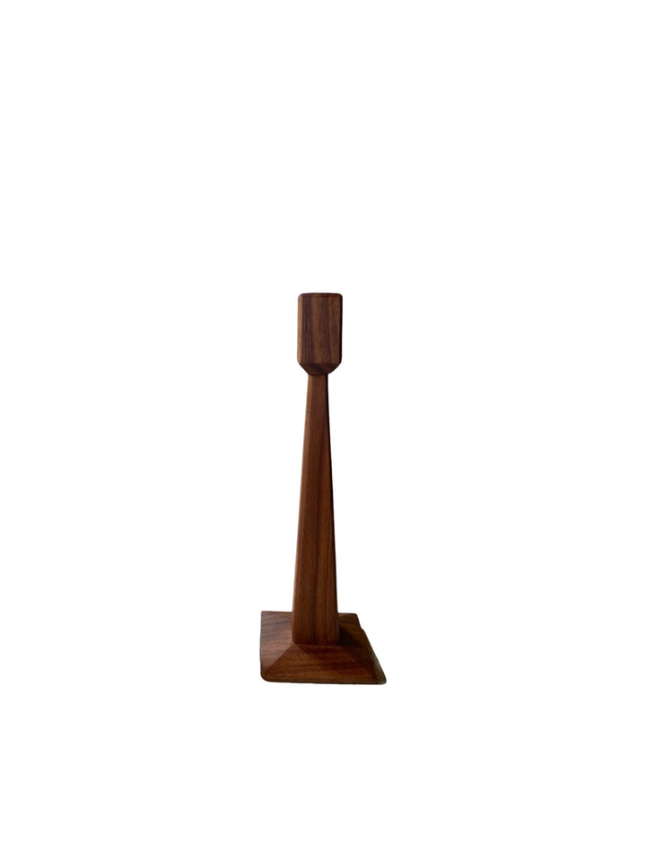 Egeid Walnut Wooden Candlestick