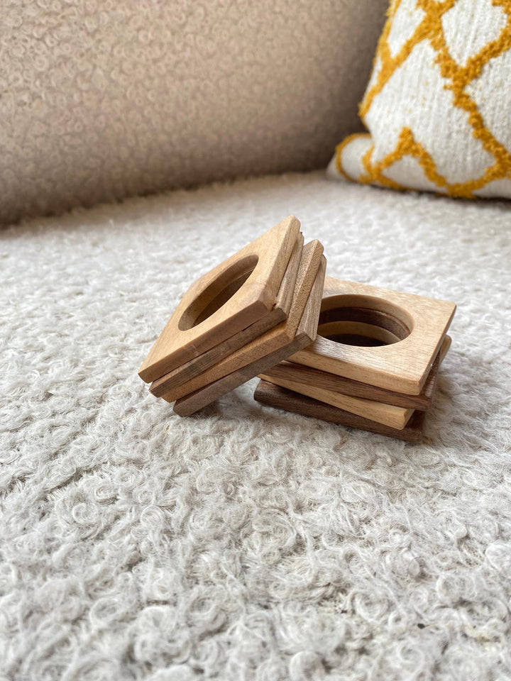 Napkin Rings Walnut Napkin