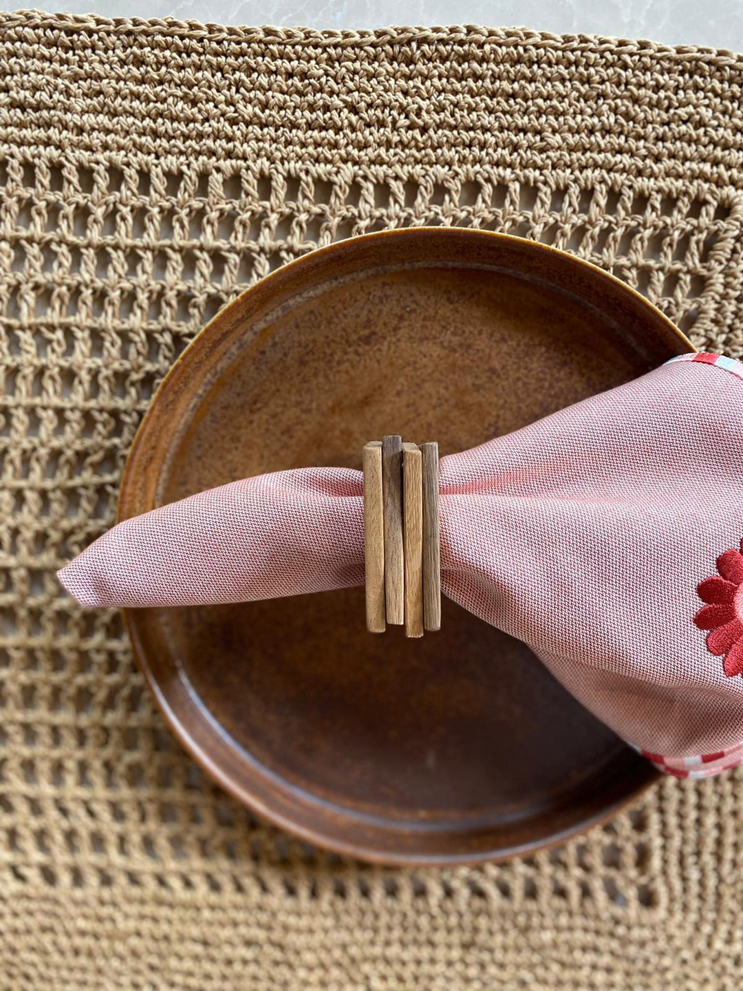 Napkin Rings Walnut Napkin