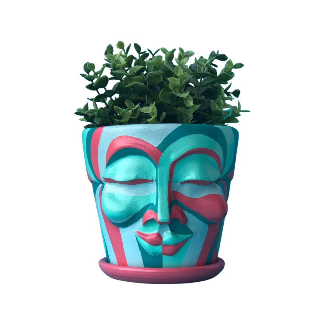 Blue Head Pot