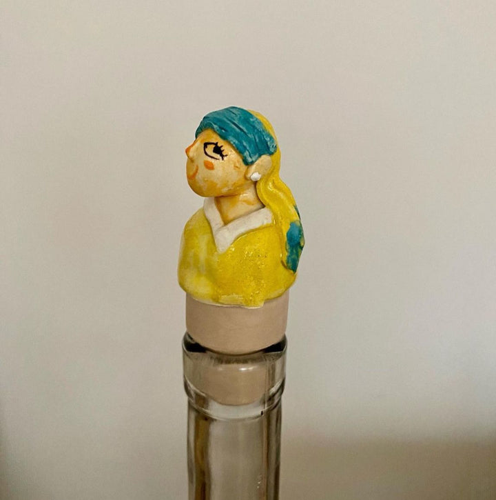 Girl with a Pearl Earring Wine/Bottle Stopper