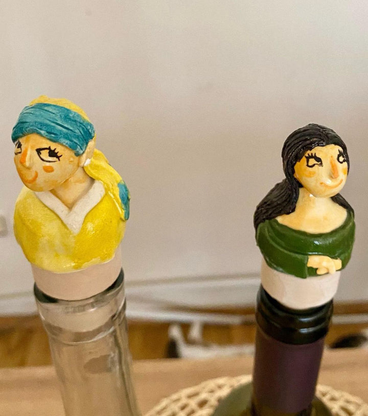 Girl with a Pearl Earring Wine/Bottle Stopper