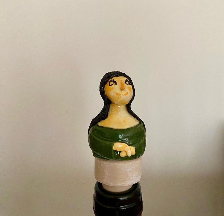 Mona Lisa Wine/Bottle Stopper