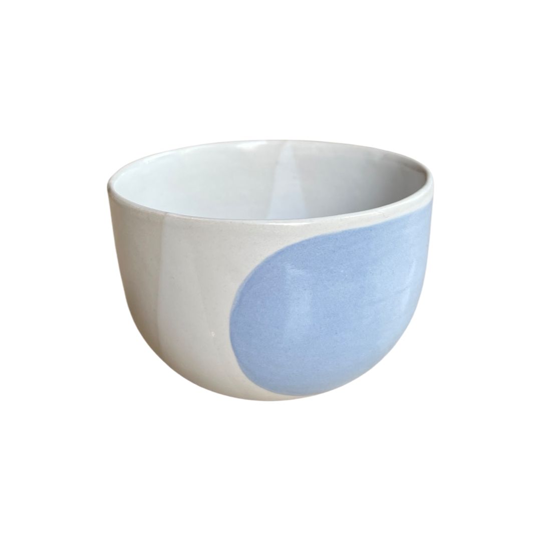 Blue White Cup and Bowl