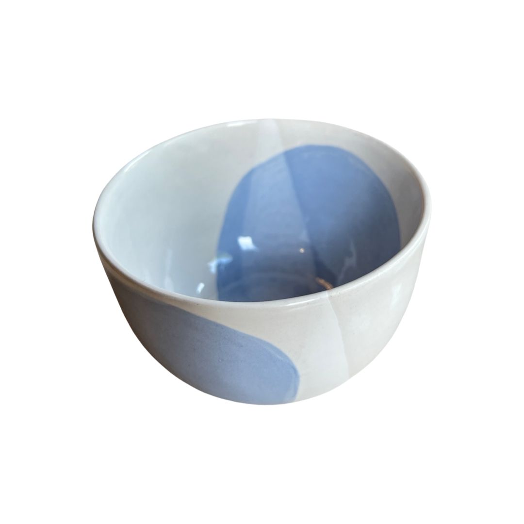 Blue White Cup and Bowl