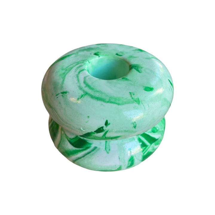 Limited Edition Donut Candle Holder Green