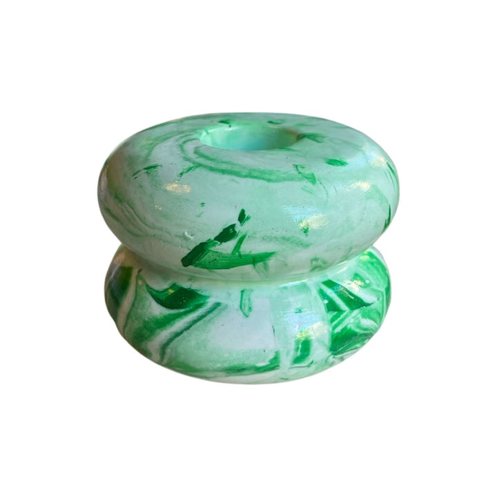 Limited Edition Donut Candle Holder Green