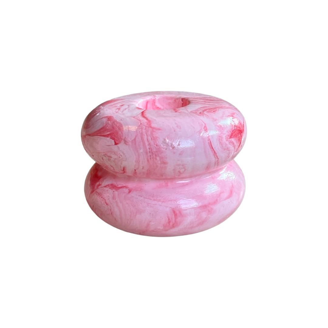 Limited Edition Donut Candle Holder Pink