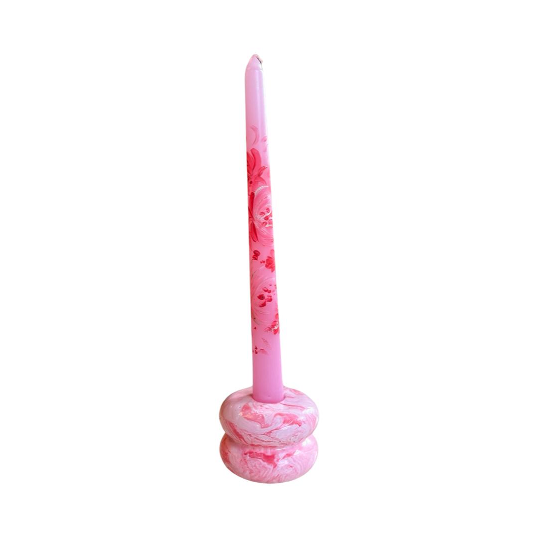 Limited Edition Donut Candle Holder Pink