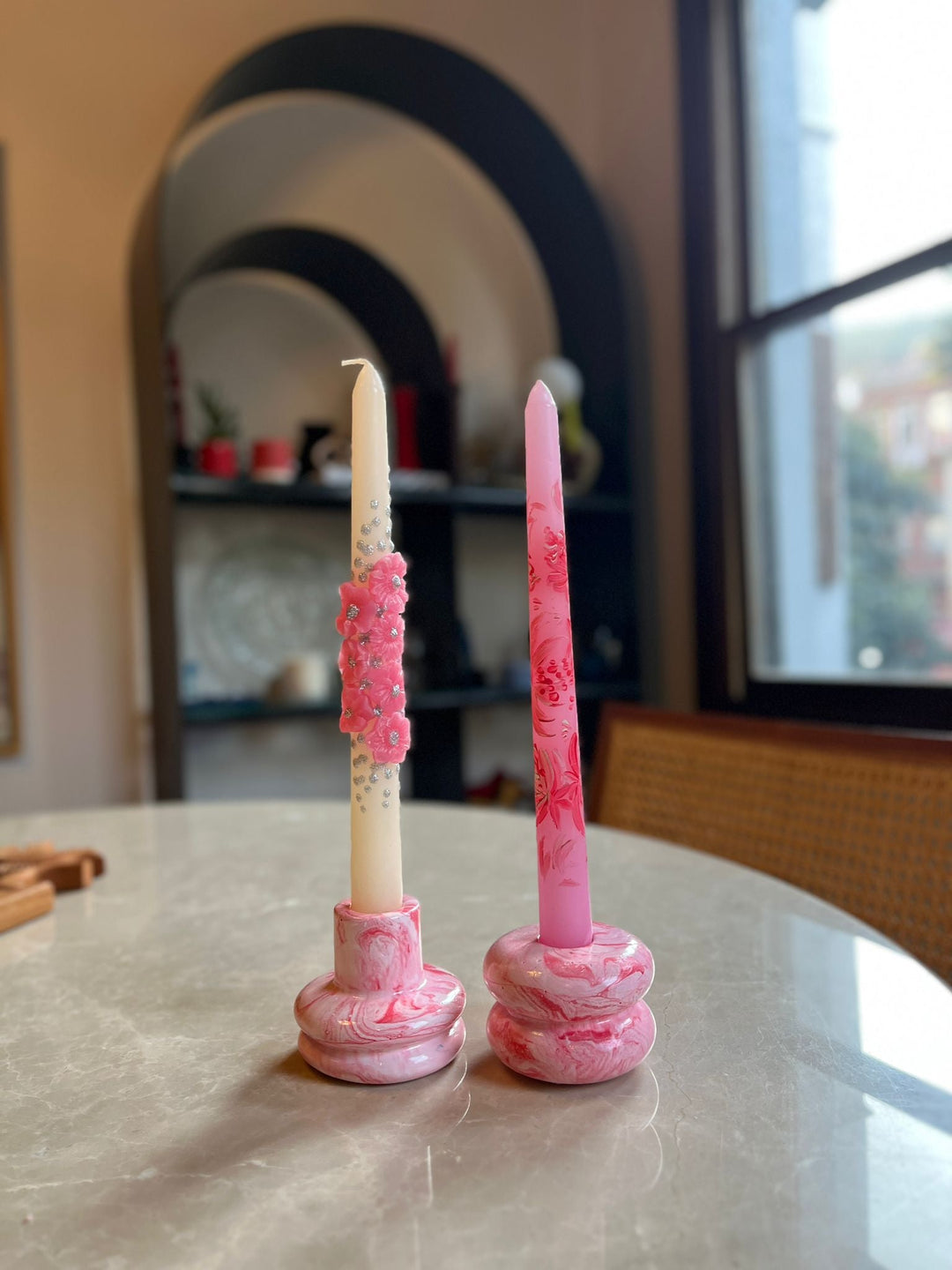 Limited Edition Donut Candle Holder Pink