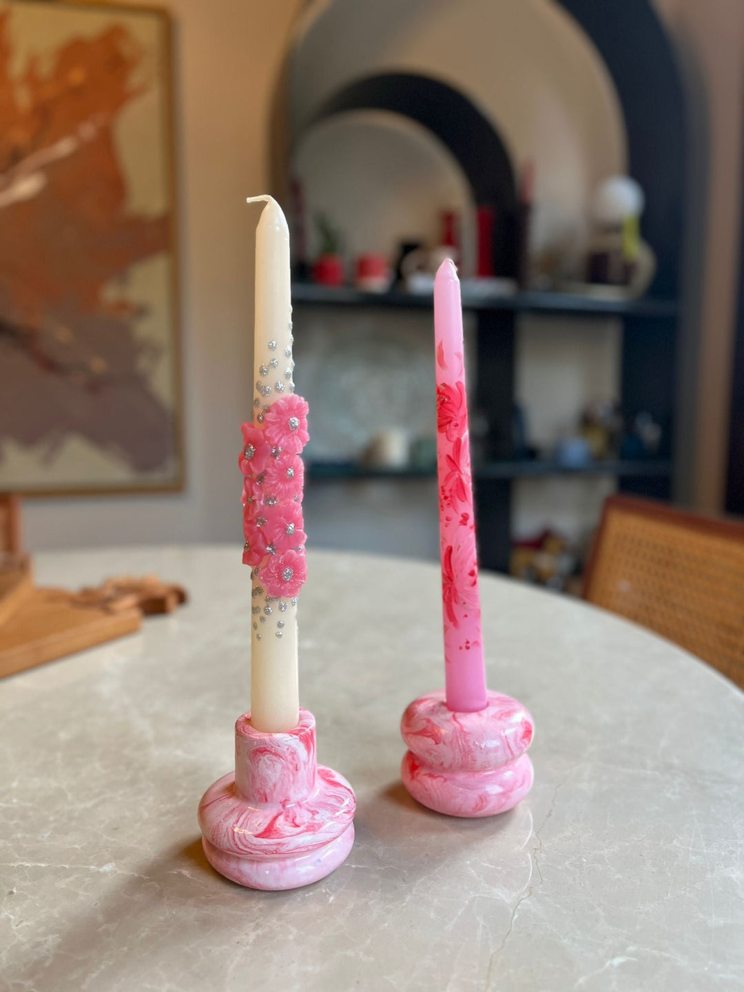 Limited Edition Donut Candle Holder Pink