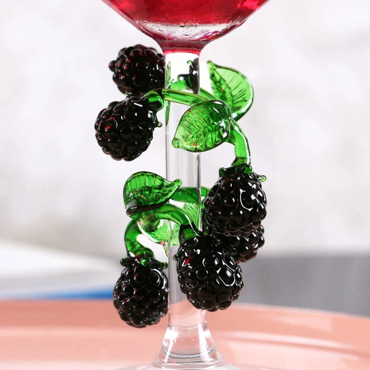 Blackberry Handmade Glass Design Wine Glass