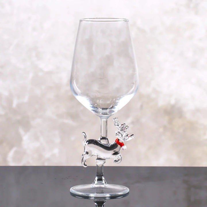 Christmas Deer Themed Handmade Goblet