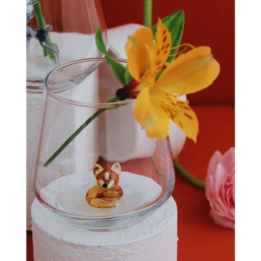 Fox Glass Water Cup