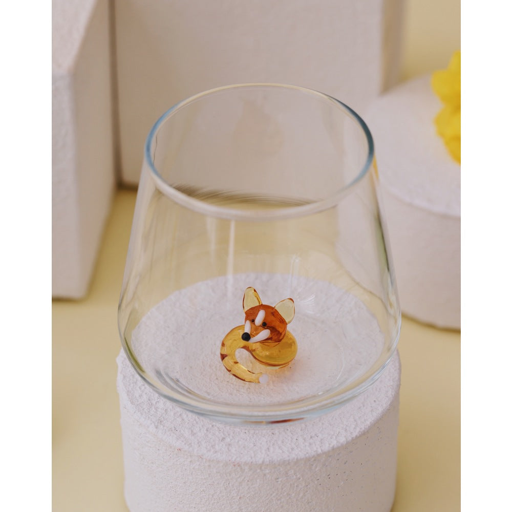 Fox Glass Water Cup